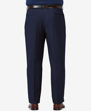 Haggar Mens Classic fit Dress Pants 52 / 30 Blue Solid