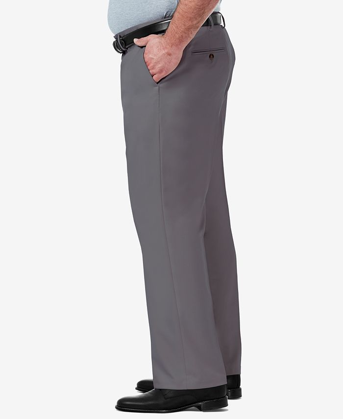 Haggar Men's Big & Tall Premium Classic Fit Solid Dress Pants Grey 44 x 32
