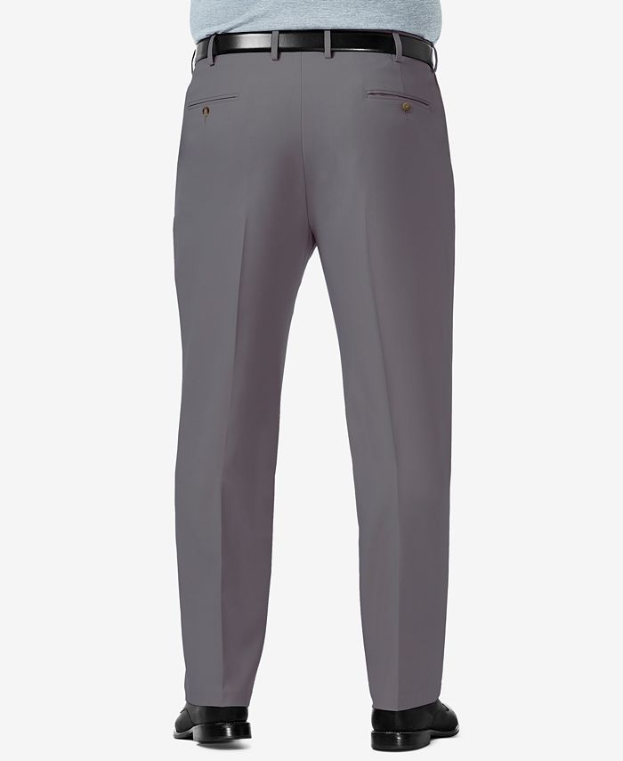 Haggar Men's Big & Tall Comfort Stretch Dress Pants Gray 46 x 32