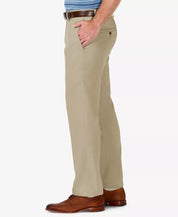 Haggar Men's Cool 18 Pro Straight Fit Flat Front Dress Pants Brown 38 x 30