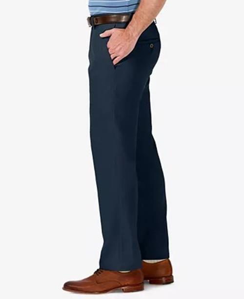 Haggar Men's Cool 18 Pro Stretch Straight Fit Dress Pants Navy 34 x 32