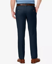 Haggar Mens Straight fit Dress Pants 36 / 30 Blue Solid
