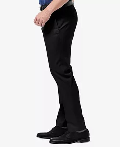Haggar Mens No Iron Khaki Slim Fit Pants Black 32 x 30