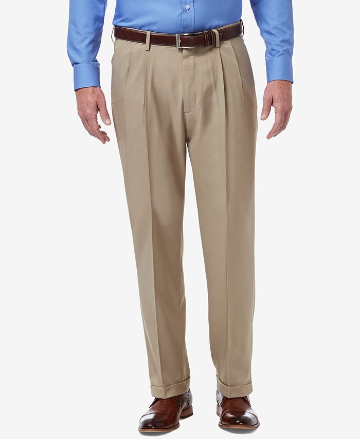 Haggar Men's Premium Comfort Stretch Dress Pants - Dark Chocolate 36 x 32
