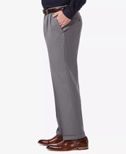 Haggar Men's Premium Stretch Classic-Fit Dress Pants Grey 34 x 32