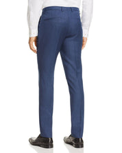 Hugo Boss Mens Extra Slim Fit Blue Birdseye Dress Pants Size 34 Blue Wool
