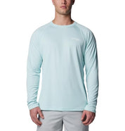 Columbia Men Regular fit Long Sleeve T-Shirt Shirt Medium Green Solid