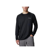 Columbia Men Regular fit Long Sleeve T-Shirt Shirt Large Black Solid