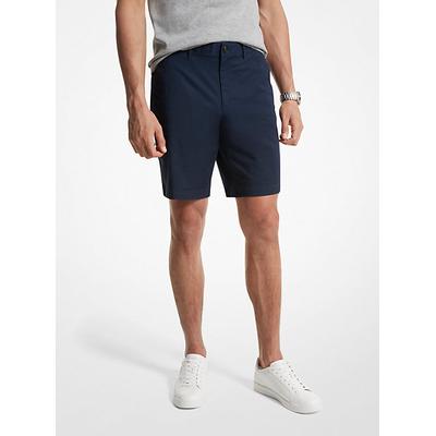 Michael Kors Mens Mens Regular fit Casual Shorts 30 Blue Solid Stretch