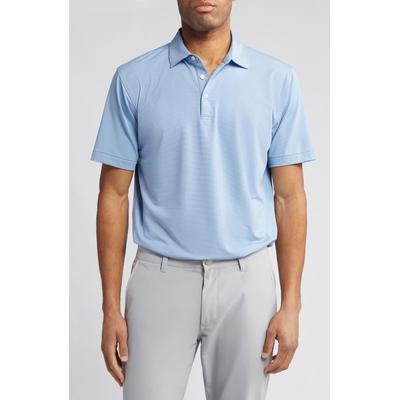 Peter Millar Mens Regular fit Short Sleeve Polo Shirt Medium Blue Striped