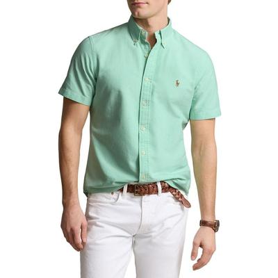 Polo Ralph Lauren Mens Classic fit Short Sleeve Button-Up Shirt Small Green