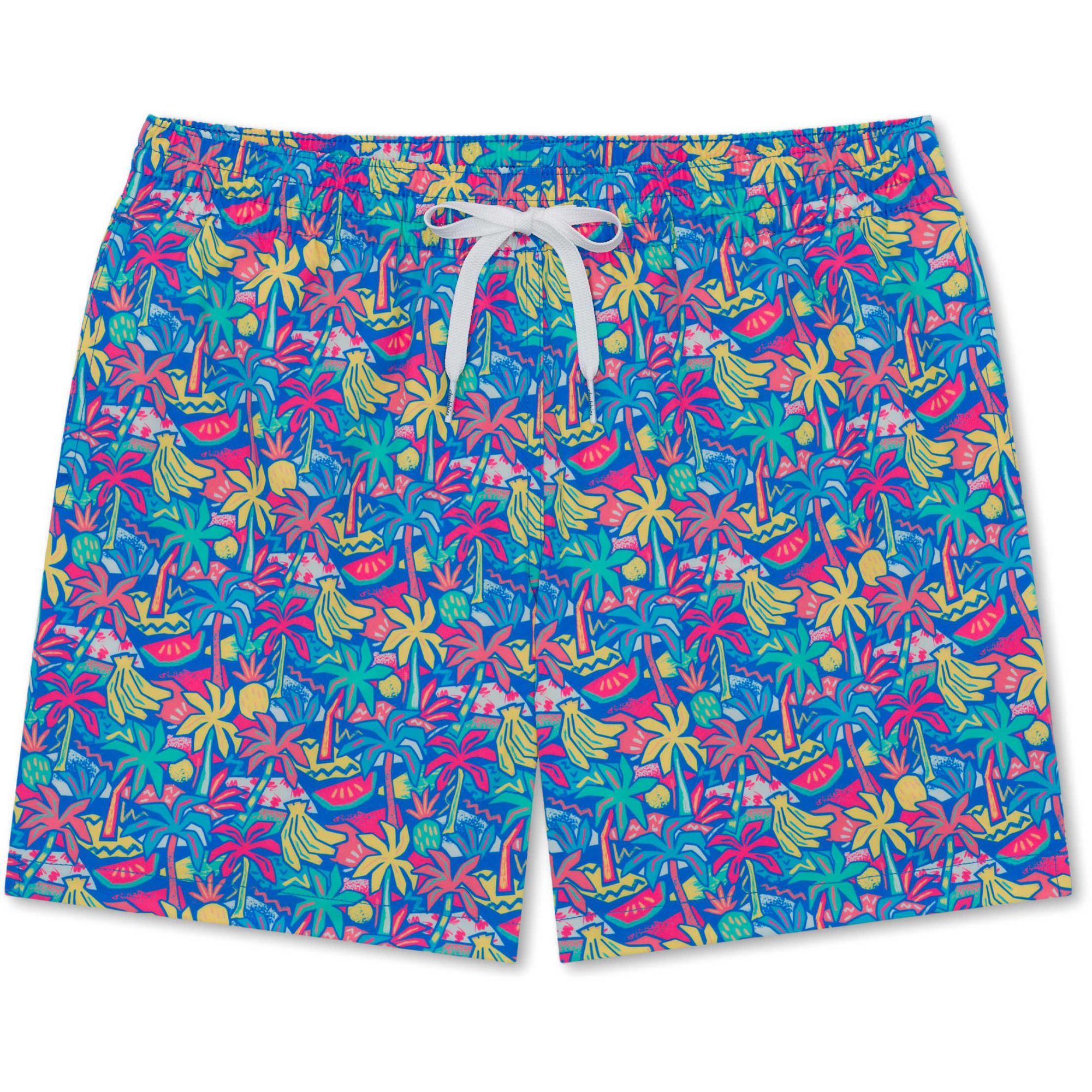 Chubbies Mens Regular fit Swim Trunks Swimwear Large Blue Floral