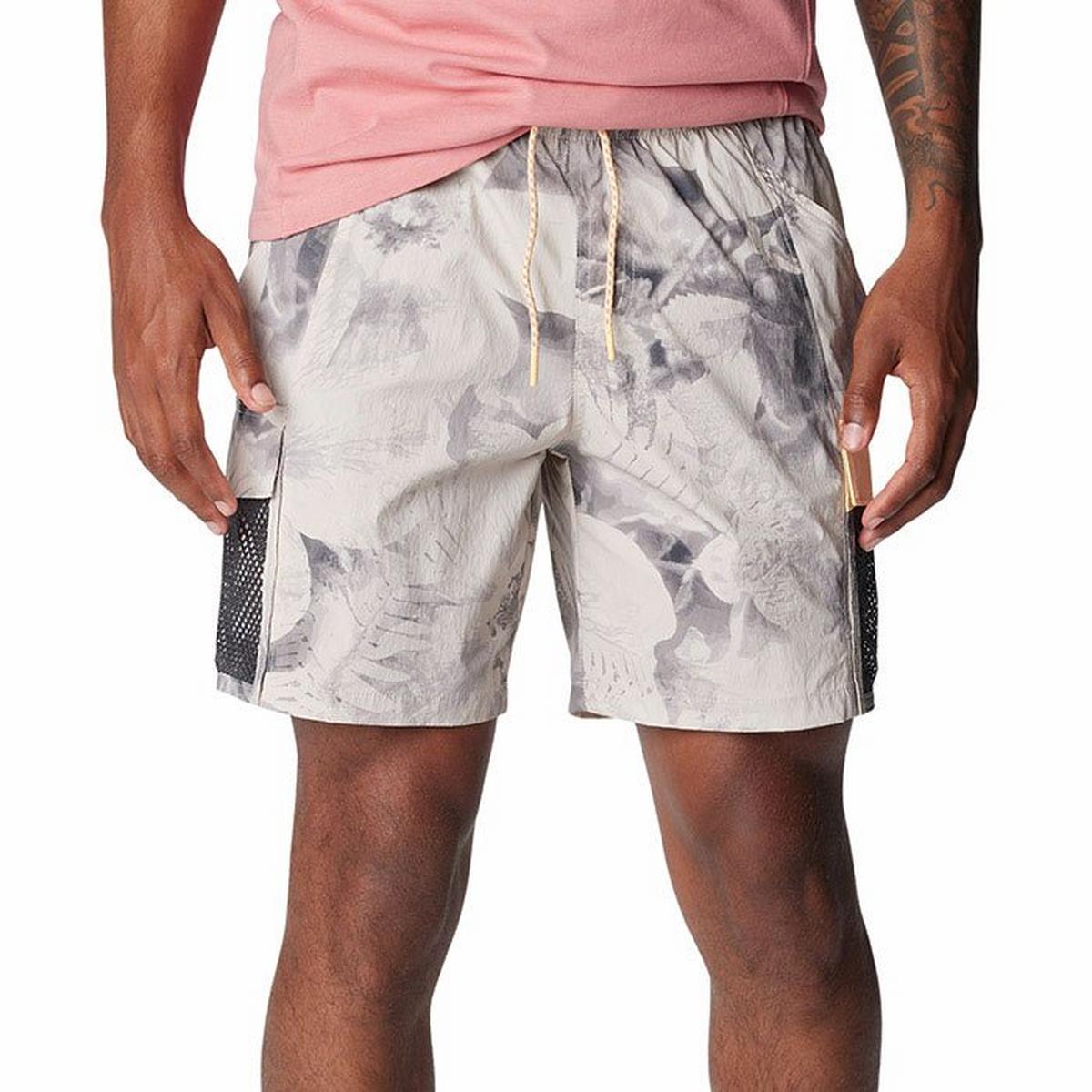 Columbia Mens Regular fit Drawstring Peak Shorts Medium / 7 Grey Quick Dry