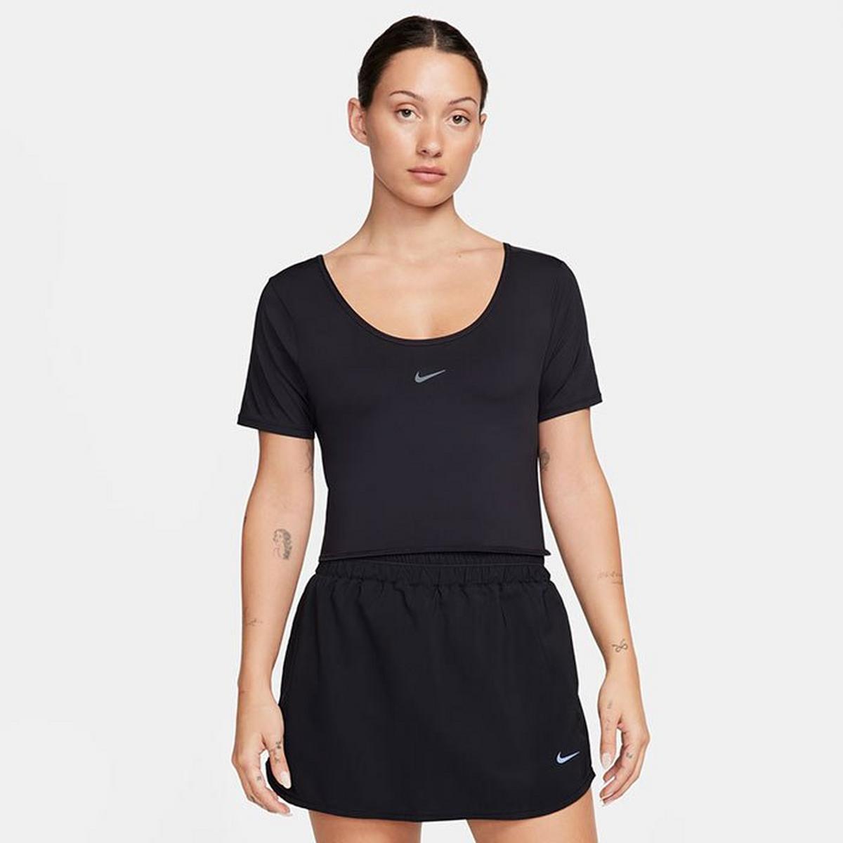 Nike Womens Regular fit Short Sleeve T-Shirt Shirt Medium Black Solid