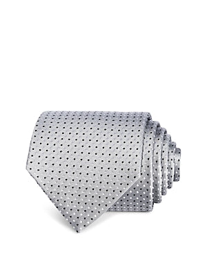 The Men's Store At Private label Mens Necktie Tie One Size Light Grey Micro Dot