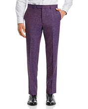 John Varvatos Star USA Wool & Linen Slim Fit Suit Dress Pants Size 36 Purple
