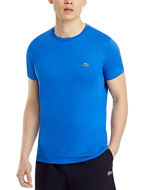 Lacoste Mens Crewneck Pima Cotton Tee Shirt 7 / XXL Blue