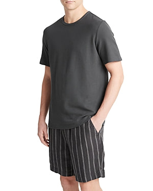 Vince Mens Regular fit Short Sleeve T-Shirt Shirt Small Black Solid