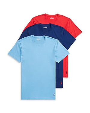 Polo Ralph Lauren Mens  fit T-Shirt Underwear Medium Blue Pack of 3