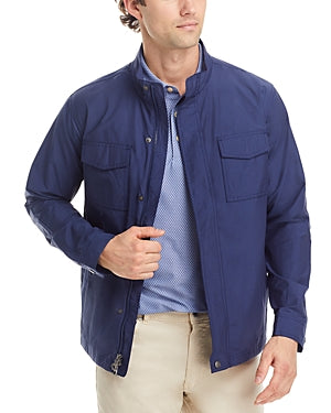 Peter Millar Mens Regular fit Rambler Jacket Coat Small Blue Solid
