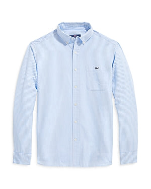 Vineyard Vines Mens Long Sleeve Button Down Shirt Blue White Striped Large