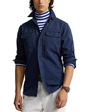 Polo Ralph Lauren Cotton Chino Classic Fit Mens Button Down Shirt Navy Medium