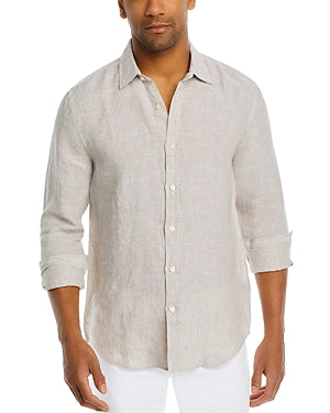 The Men's Store At Private Label Mens Regular fit Button-Up Shirt Medium Beige