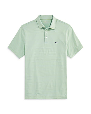 Vineyard Vines Mens Bradley Striped Sankaty Polo Shirt Green  XXL