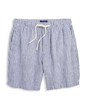 Vineyard Vines Mens Drawstring 7" Linen Shorts Blue White 2XL