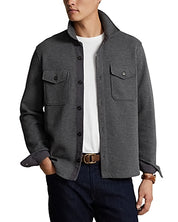 Polo Ralph Lauren Mens Regular fit Double Knit Overshirt Coat XS Grey Solid