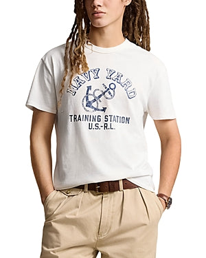 Polo Ralph Lauren Men's Classic Fit Jersey Graphic T Shirt White Large