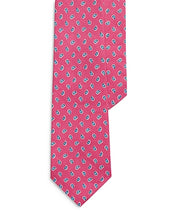 Polo Ralph Lauren Mens Linen Necktie Pink Paisley Tie