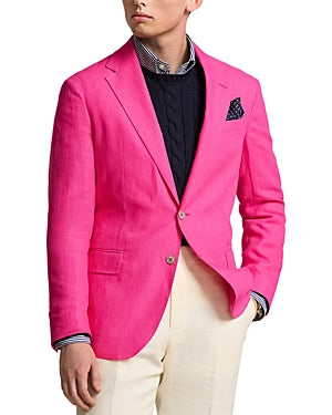 Polo Ralph Lauren Polo Soft Tailored Linen Sport Coat 38R Pink Blazer