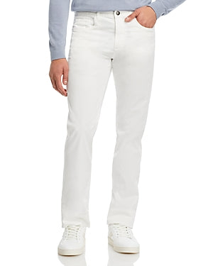 Canali Mens Garment Dyed Regular Fit 5 Pocket Pants EU 52 US 34 White