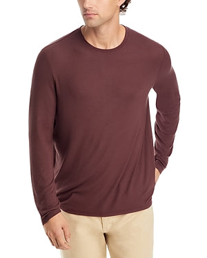 ATM Anthony Thomas Melillo Mens Regular Fit Long Sleeve Crew Shirt Medium Brown