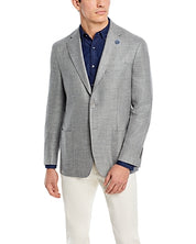 Hart Schaffner Marx New York Solid Weave Regular Fit Sport Coat 50R Grey