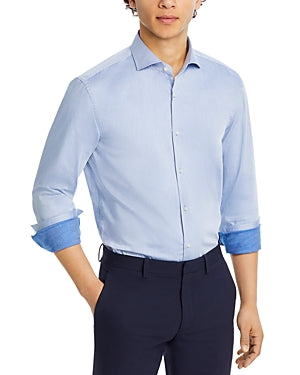 Hugo Mens Slim fit Long Sleeve Button-Up Shirt Medium Blue