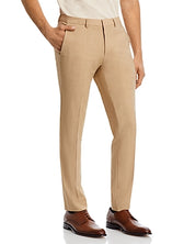 Hugo Boss Mens Extra-Slim fit Dress Pants 30 / 32 Beige Solid Stretch