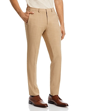Hugo Boss Mens Extra-Slim fit Dress Pants 30 / 32 Beige Solid Stretch