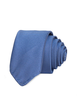 Hugo Boss Mens Regular fit Tie Textured Skinny Necktie Blue Striped
