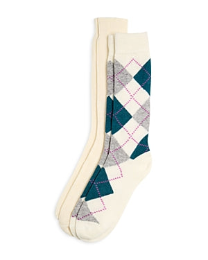 The Men's Store Argyle Cashmere Socks Pack of 2