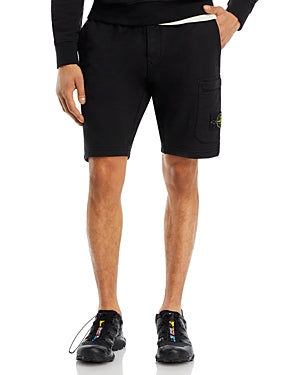 Stone Island Mens Regular fit Cargo Shorts Small Black Solid