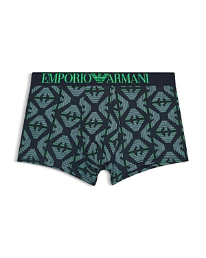 Emporio Armani Mens  fit Trunks Underwear XL GREEN Geometric