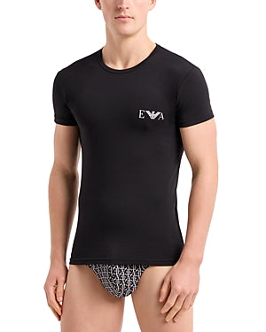 Emporio Armani Mens 2 Pack T-Shirt Underwear Large Black