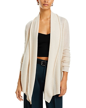 Private Label Womens Cashmere Open-Front Cardigan Sweater Small Oatmilk Beige