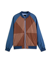 Scotch & Soda Cut and Sew Reversible Full Zip Bomber Jacket Ocean Blue Medium