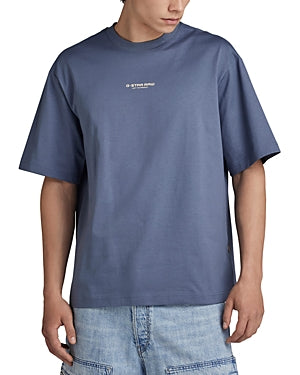 G Star Mens Regular fit Short Sleeve T-Shirt Shirt Large Blue Solid