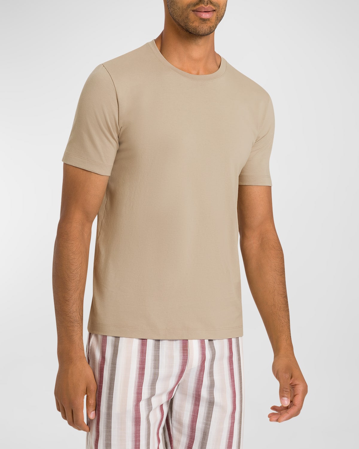 Hanro Mens Regular fit Short Sleeve T-Shirt Shirt XL Beige