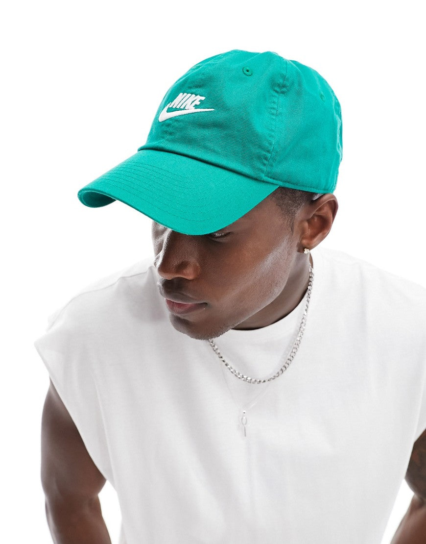 Nike Mens Logo Baseball Cap Hat Medium/Large Teal Green
