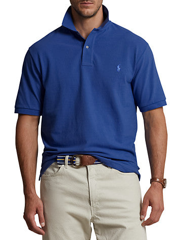 Polo Ralph Lauren Mens Regular fit Short Sleeve Polo Shirt 3XLT Blue Solid